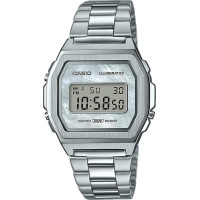 Casio A‑1000D‑7EF Γυναικείο Ψηφιακό (Vintage) Ρολόι με Ασημί Μεταλλικό Μπρασελέ